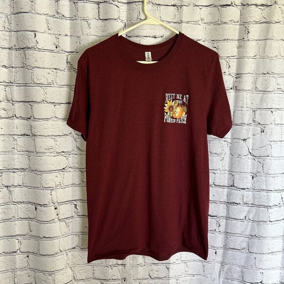 Ladies Jerzees "Meet Me At The Pumpkin Patch" T Shirt Size M - Picture 1 of 3